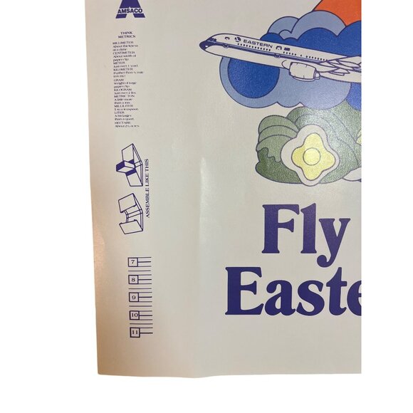 Vintage Fly Eastern Book Cover 22x14 AMSACO Airline Promo 757 Jumbo Ephemera - Picture 4 of 7